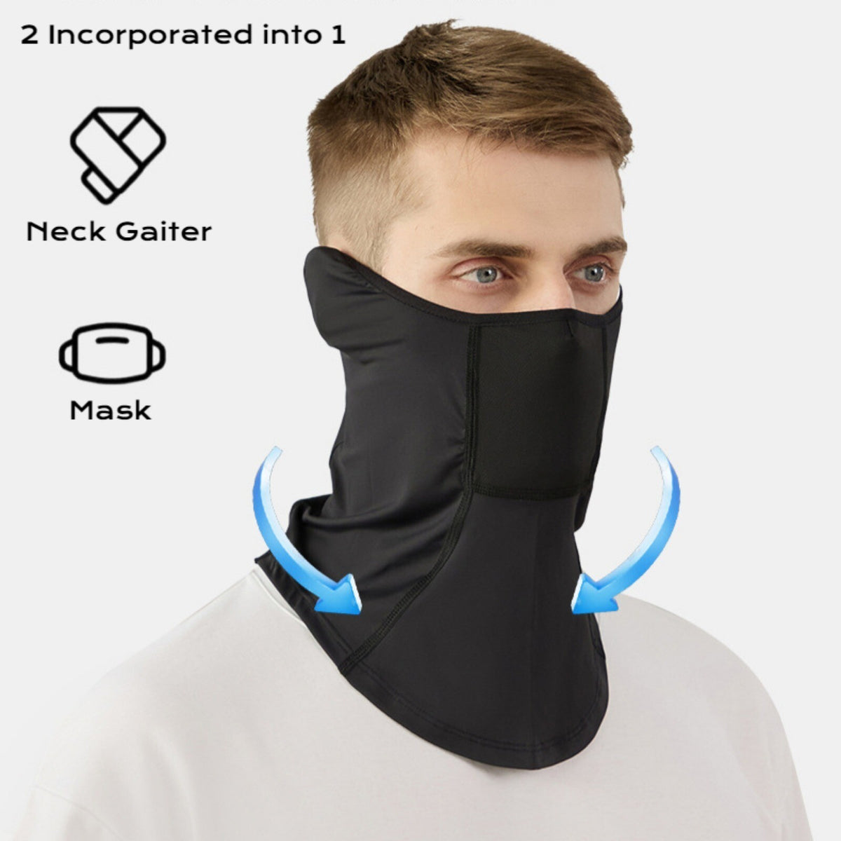 UPF50+ Balaclava Face Mask for Men Women - UV Protection Breathable Neck Gaiter