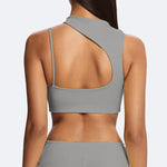 Women's Shoulder Strap Inclined Shoulder Yoga Bra - Fitness Yoga Back Sports Bra