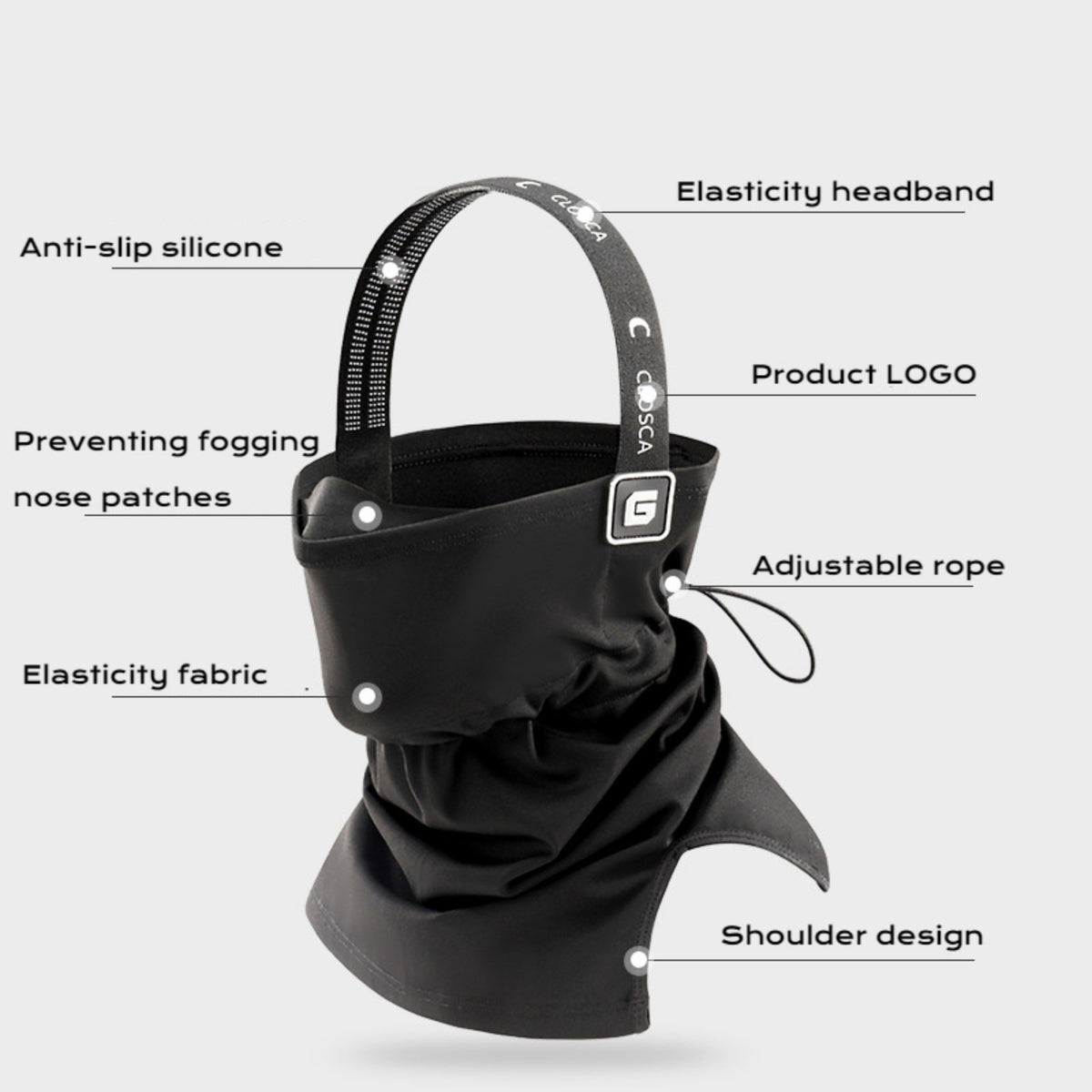 Winter Neck Gaiter Warmer for Men Women - Face Mask Balaclava for Cycling Skiing