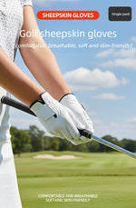 Golf Gloves for Men Women - Sheepskin Breathable Golf Gloves for Left Hand