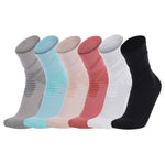 5 Pack Summer Basketball Socks for Men Women - Tennis Socks Sports Socks