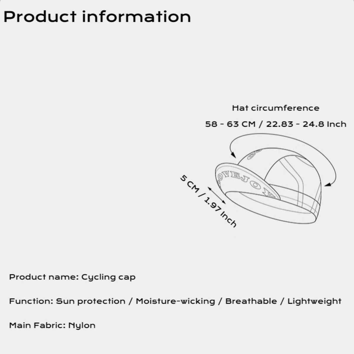 UPF50+ Summer Cycling Cap for Unisex - Sun Protection Helmet Liner for Cycling - Movagear