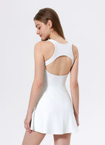 Women's Sports Dress Built in Shorts and Bra - Tennis Dress for Outdoor Running
