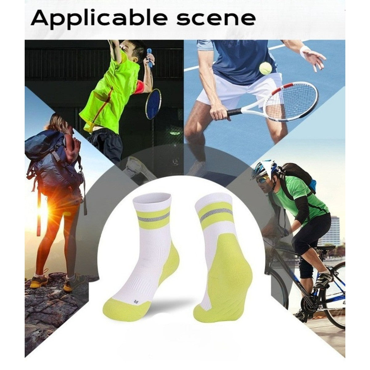 Sports Socks - Badminton Tennis Socks for Men Women - Breathable Running Socks