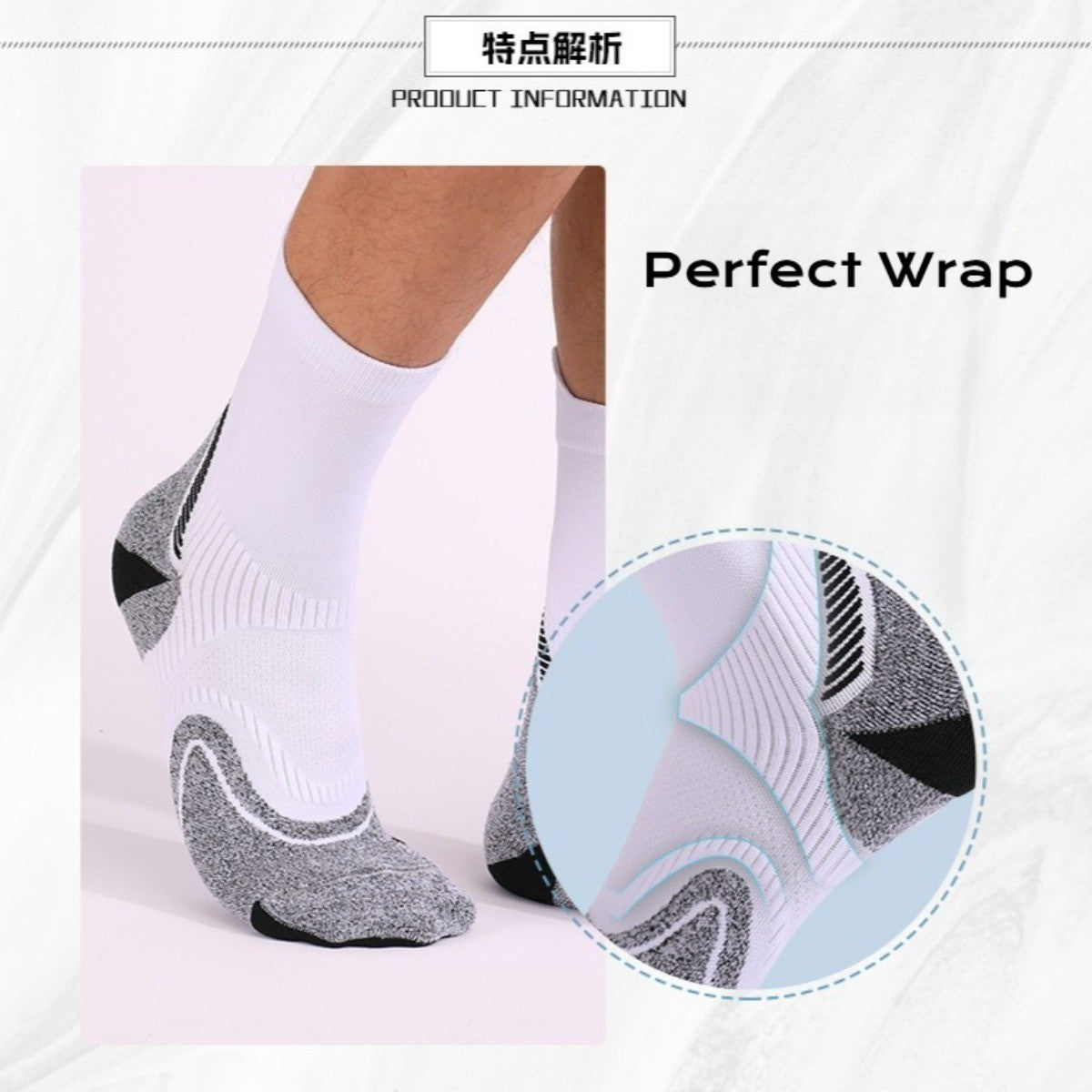 5 Pack Cycling Socks for Men - Sports Socks Sweat Absorption - Running Socks