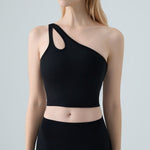 Single Shoulder Crossbody Sports Vest for Women - Running Quick Drying Yoga Bra