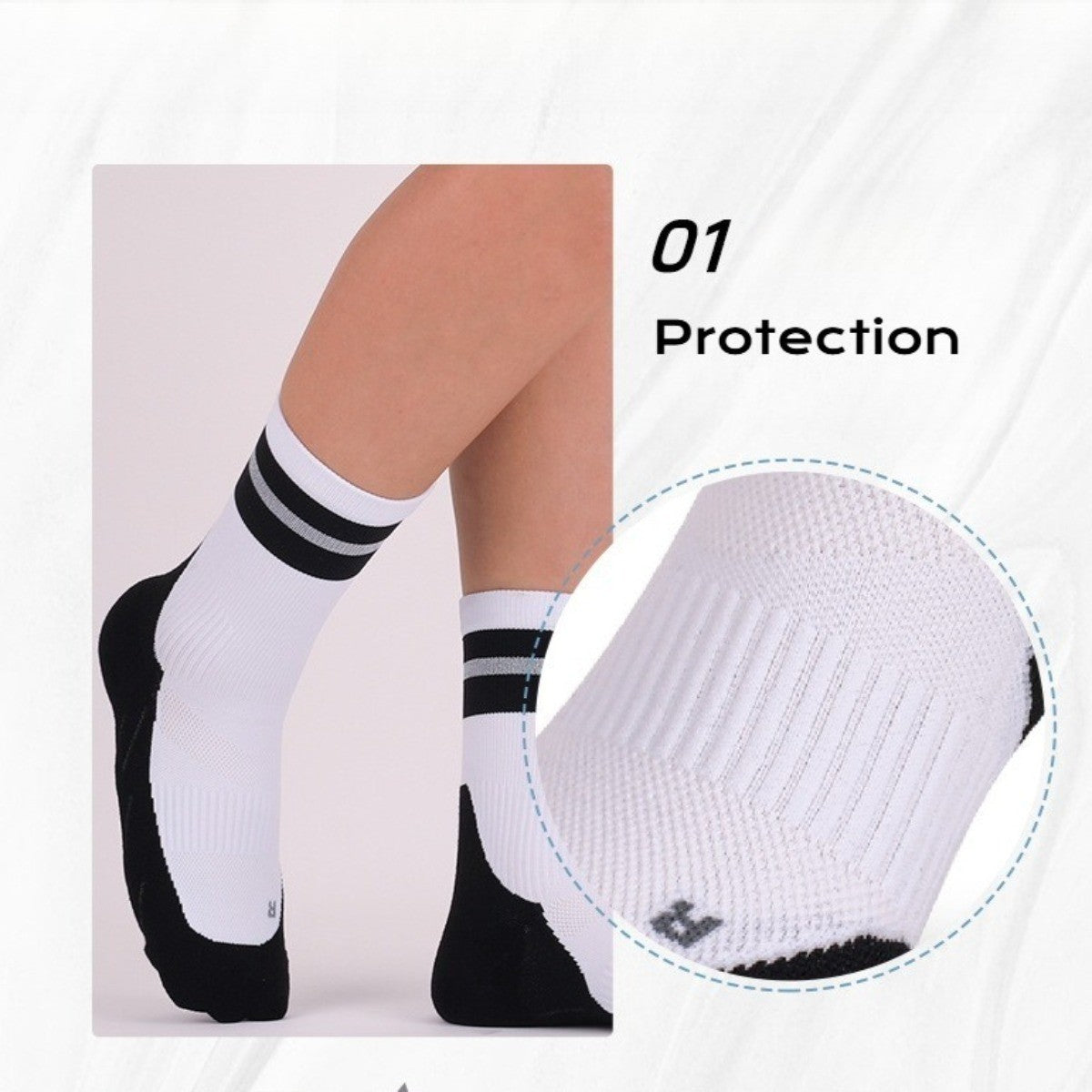 Sports Socks - Badminton Tennis Socks for Men Women - Breathable Running Socks