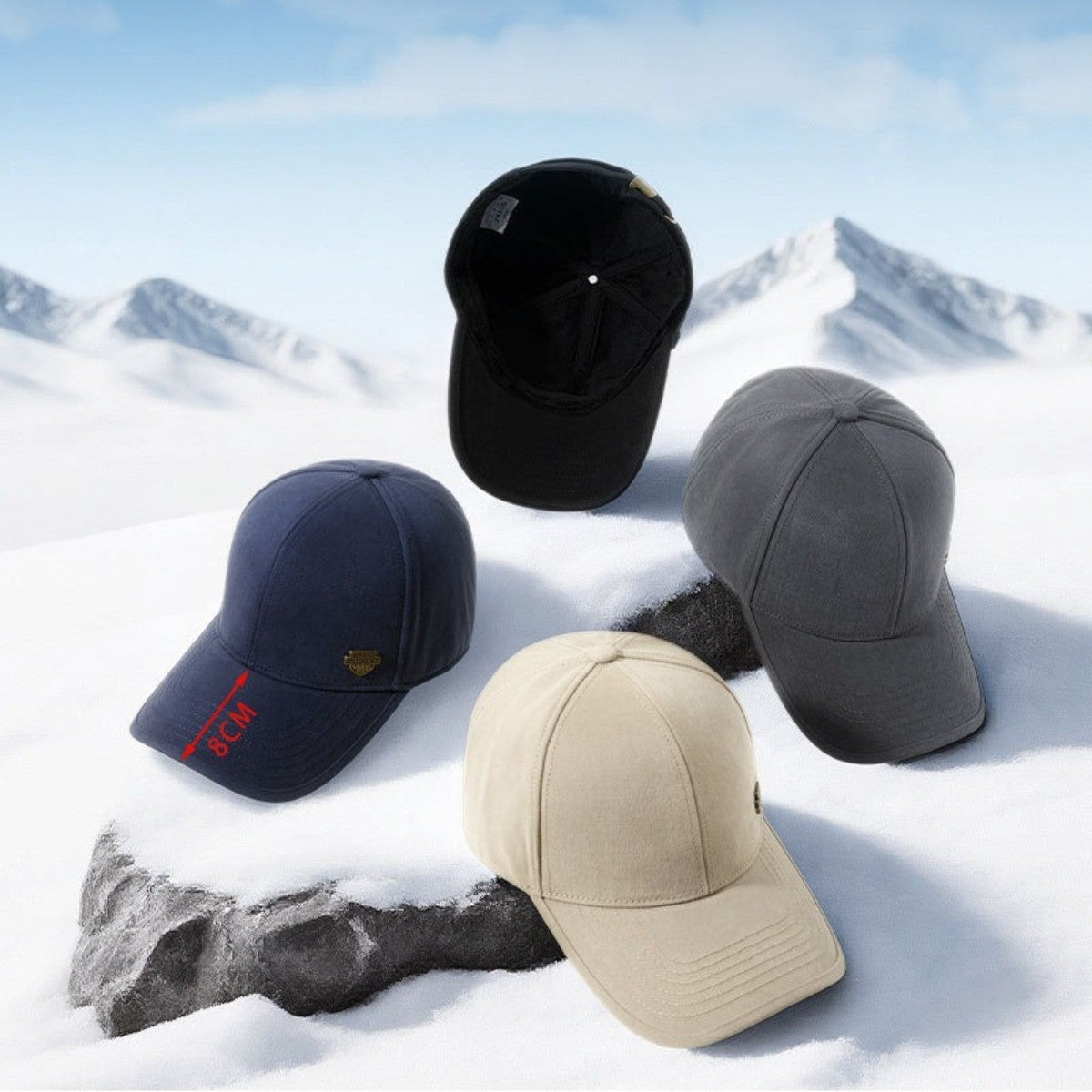 Winter Baseball Cap for Men Women - Adjustable Thermal Baseball Cap