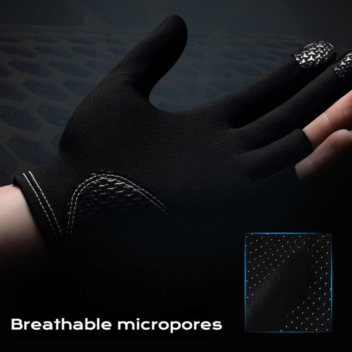 Billiard Pool Gloves for Left Hand - 3 Fingers Billiard Cue Sports Snooker Glove