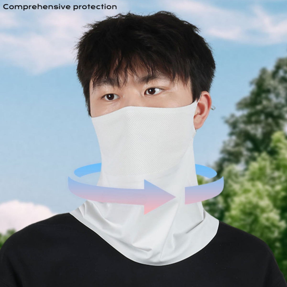 UPF50+ Neck Gaiter Face Mask for Men Women,Summer Balaclava for Cycling Skiing