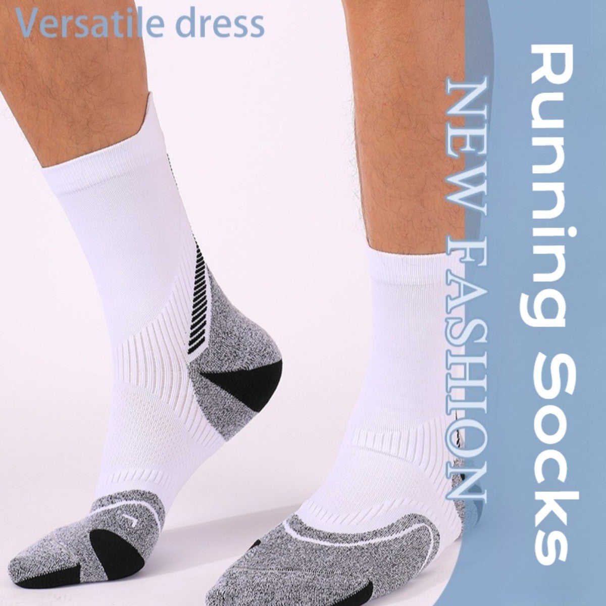 5 Pack Cycling Socks for Men - Sports Socks Sweat Absorption - Running Socks
