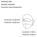 Real Silk Sun Protection Mask for Women Full Face Breathable UV Protection Mask
