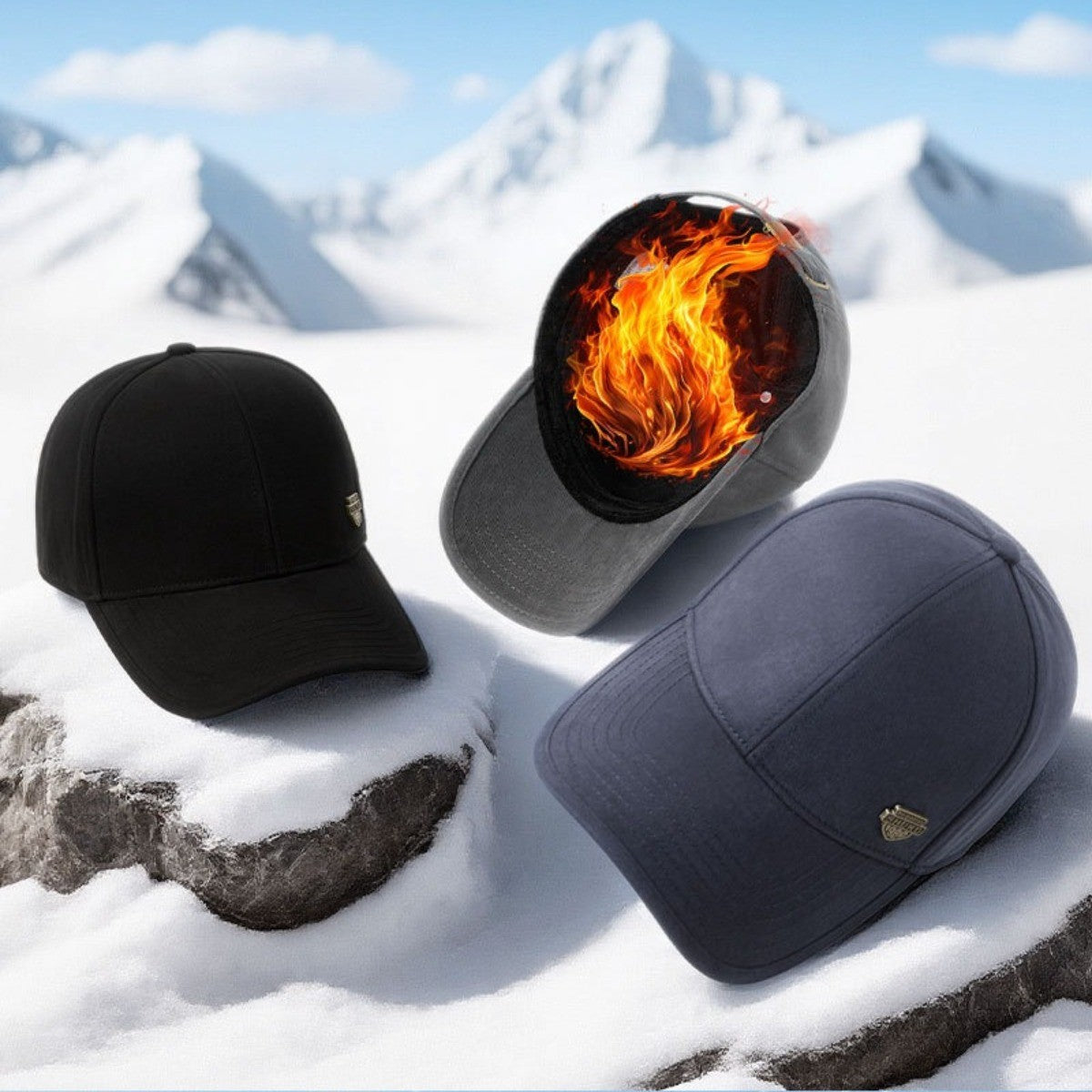 Winter Baseball Cap for Men Women - Adjustable Thermal Baseball Cap