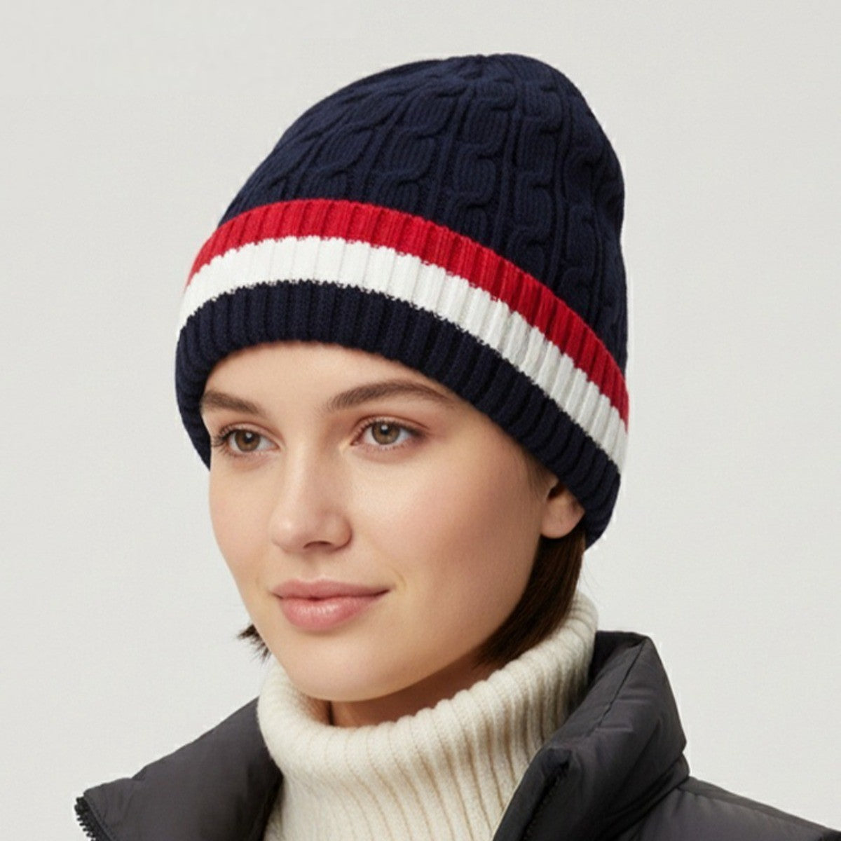 Winter Hat for Men Women Thermal Beanie Hat with Internal Fleece - Knitted Hat