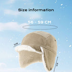 Retro Winter Hat with Ear Protection for Men Women - Thermal Trapper Hat