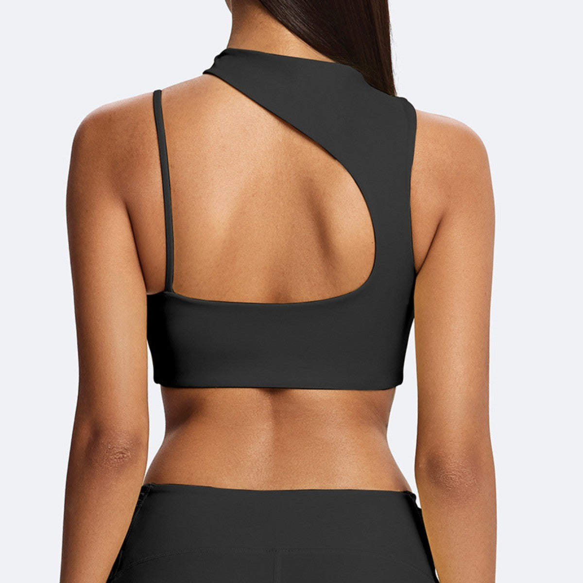 Women's Shoulder Strap Inclined Shoulder Yoga Bra - Fitness Yoga Back Sports Bra