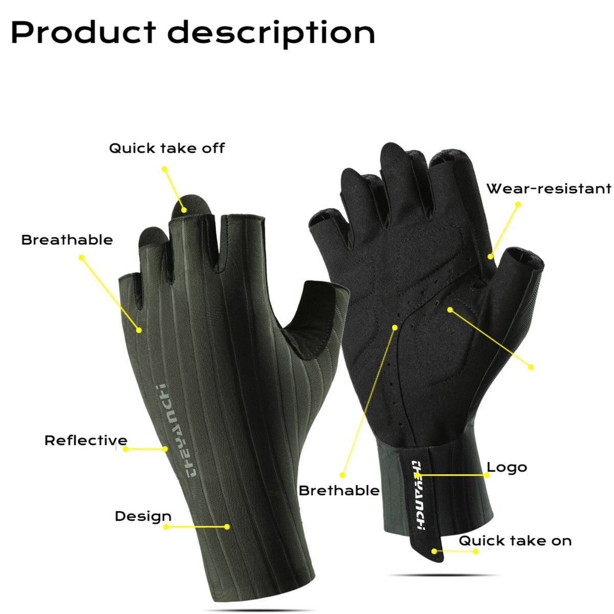 Cycling Gloves Bike Gloves for Men Women, Breathable Half Finger Bicycle Gloves