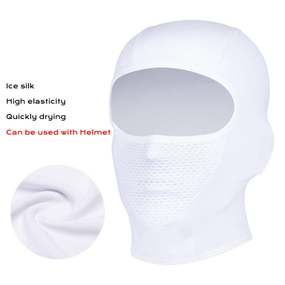 Summer Ice Silk Balaclava - UV Protection Motorcycle Balaclava for Cycling
