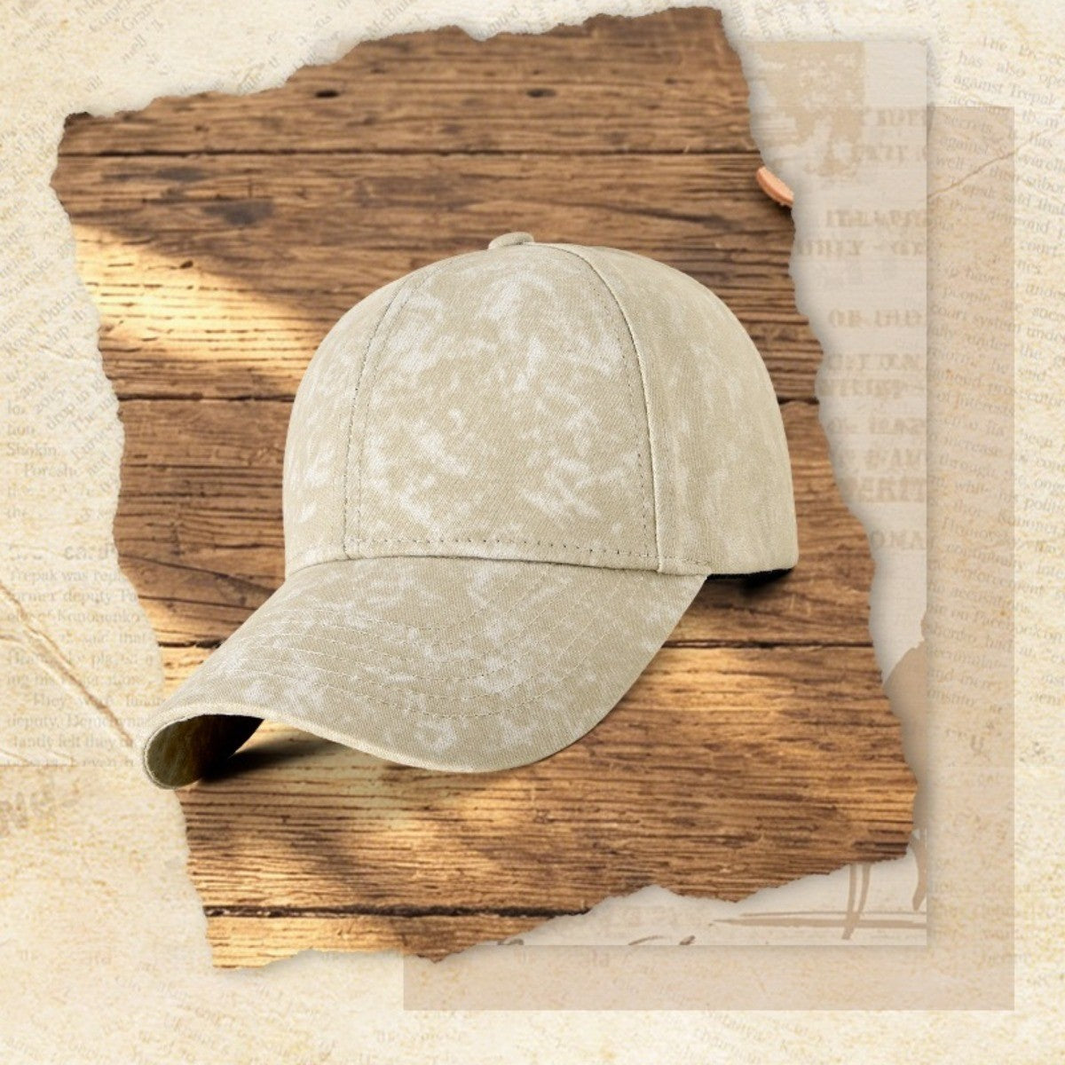 Spring / Fall Retro Tie Dye Baseball Cap Hardtop Duckbill Cap Outdoor Sun Hat