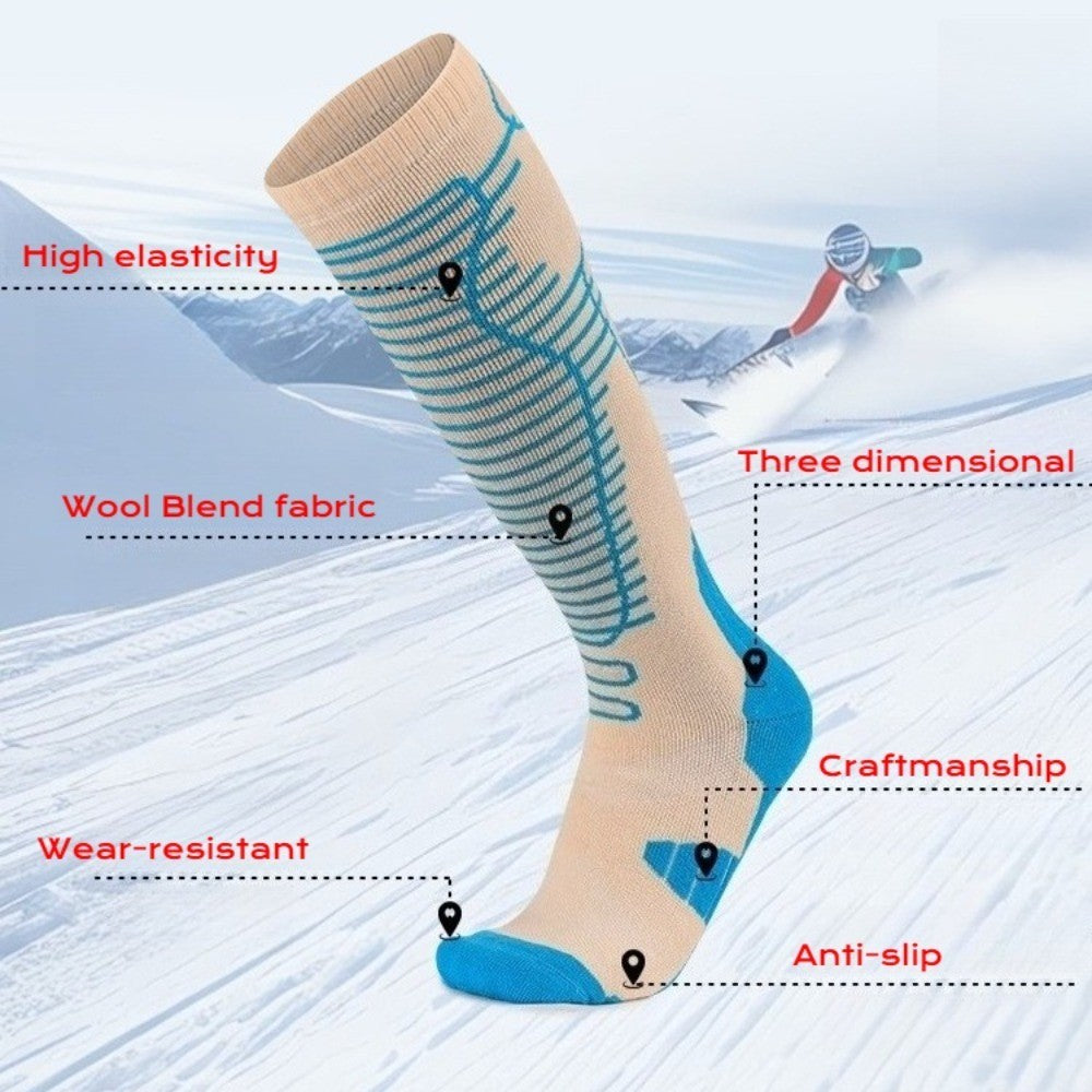 Thick and Warm Snow Hiking Socks for Men Women - Winter Thermal Skiing Socks