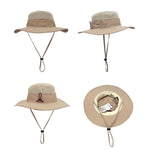 Summer UPF50+ Wide Brim Bucket Hat for Unisex UV Protection Breathable Sun Hat