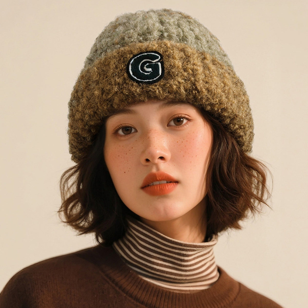 Winter Hats for Women - Wool Blend fabric Knit Beanie Hat - Thermal Skull Cap