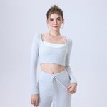 Thermal Yoga Clothes Built-in Bra - Running Sports Bra for Winter Fall CX5589
