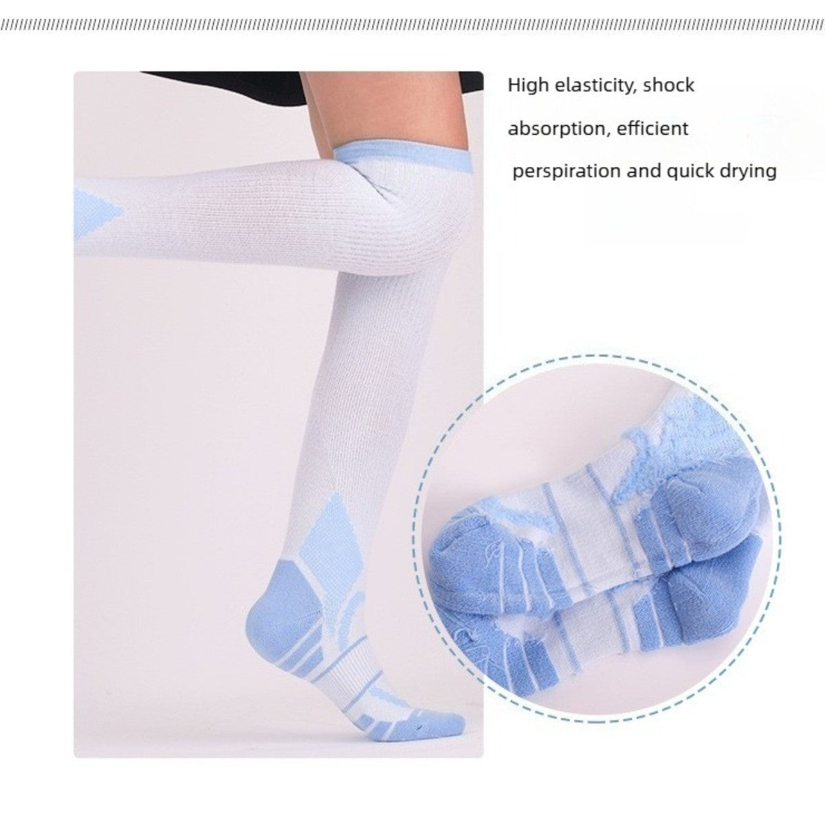 Professional Compression Socks Made of Bamboo Fiber Fabric Running Cycling Socks
