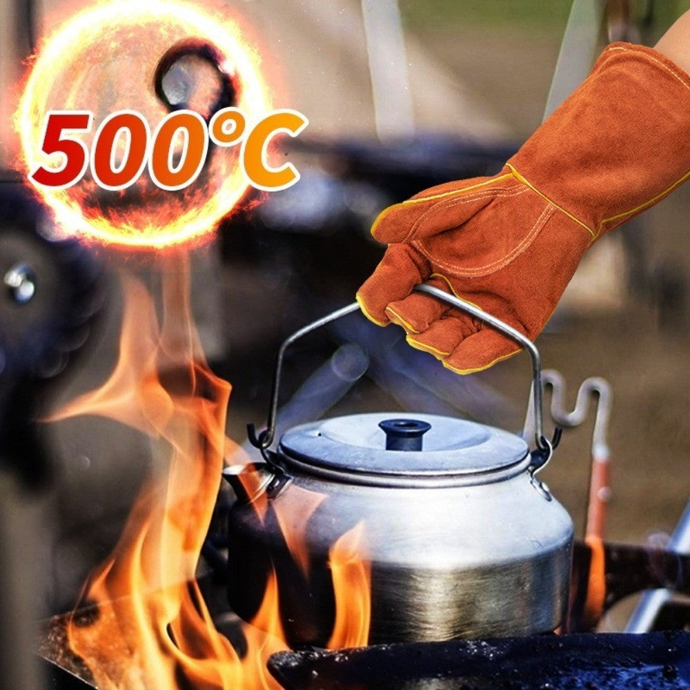Barbecue Gloves, Heat-resistant and 500 Degree Industrial Oven Baking