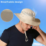 Summer UPF50+ Wide Brim Bucket Hat for Unisex UV Protection Breathable Sun Hat