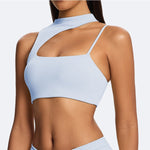Women's Shoulder Strap Inclined Shoulder Yoga Bra - Fitness Yoga Back Sports Bra
