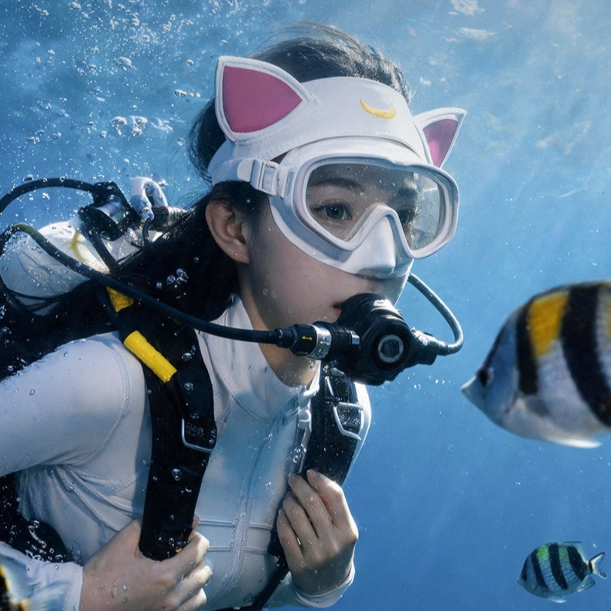 Diving Hairband for Female - Neoprene Headband for Snorkeling, Swimming Diving