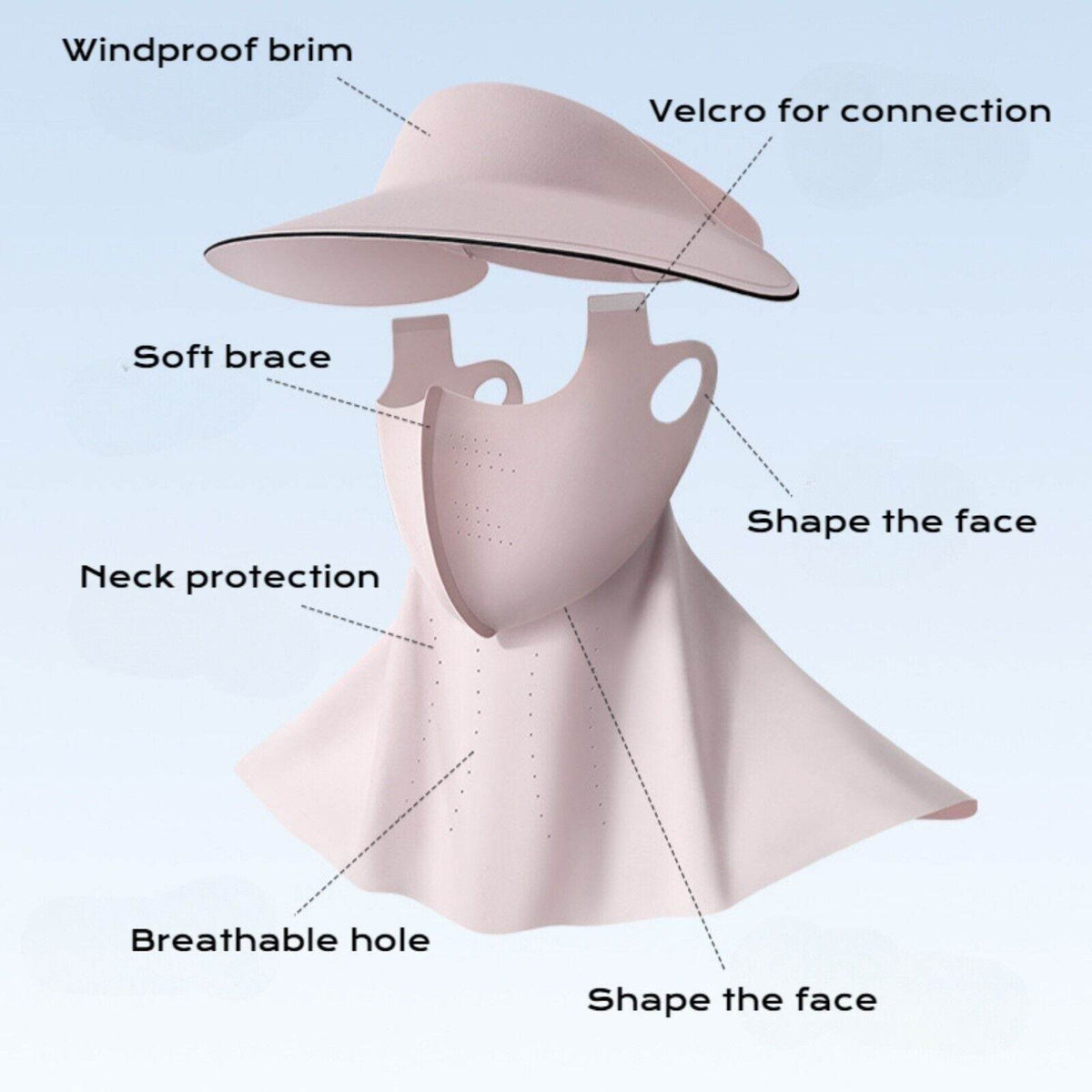 UPF50+ Mask with Small Visor - Movagear
