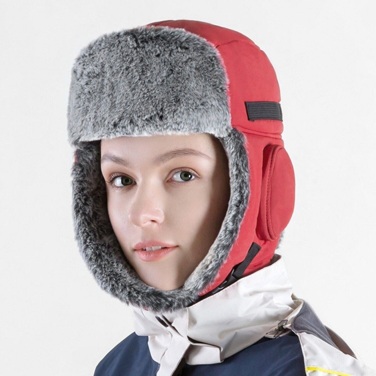 Winter Trapper Hat - Faux Fur Ear Flap Warm Aviator Cap For Men Women Outdoor