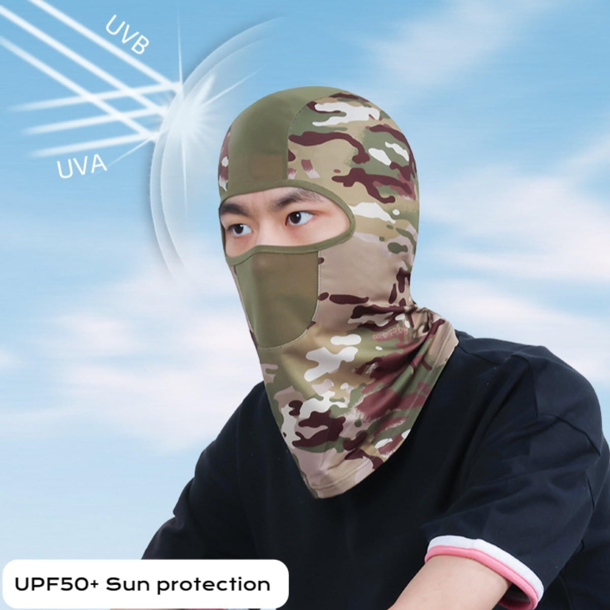 UPF50+ Balaclava Face Mask for Unisex - Summer UV Protection Cooling Face Cover