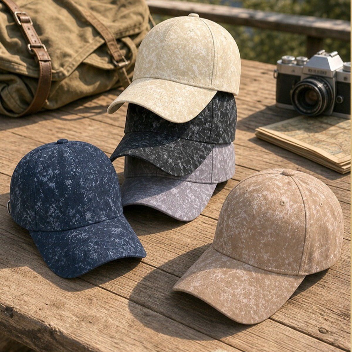 Spring / Fall Retro Tie Dye Baseball Cap Hardtop Duckbill Cap Outdoor Sun Hat