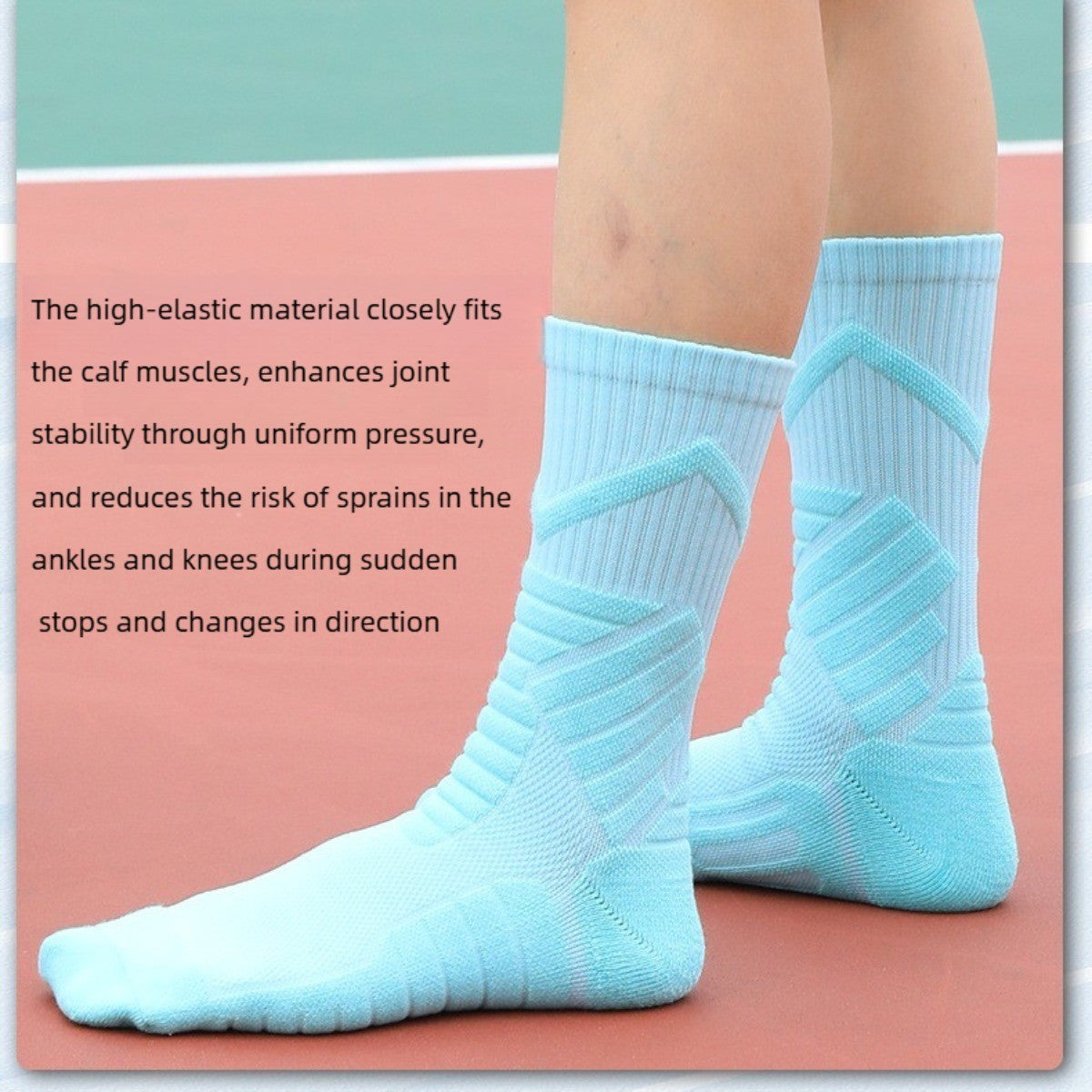 5 Pack Summer Basketball Socks for Men Women - Tennis Socks Sports Socks