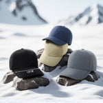 Winter Baseball Cap with Fleece - Thermal Windproof Baseball Cap for Men Women