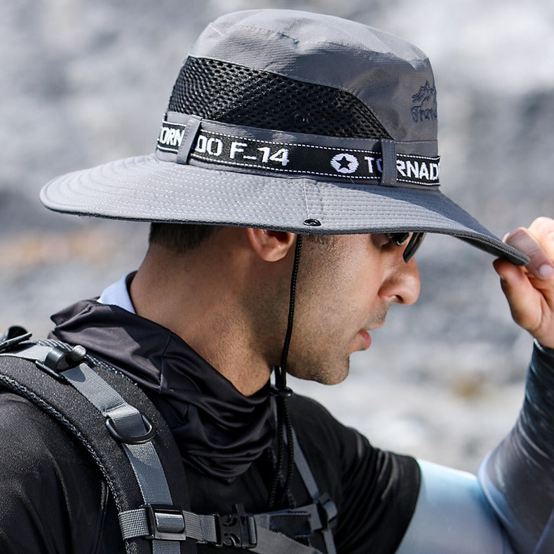 UPF50+ Letter Printed Fisherman Hat