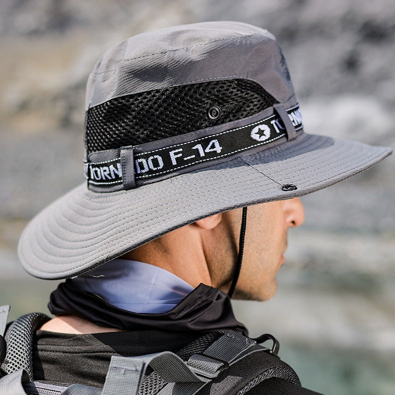 UPF50+ Letter Printed Fisherman Hat
