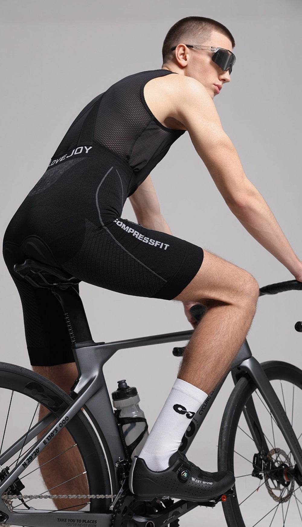 Cycling Bib Shorts with Shock Absorbing Cushion for Men - Movagear