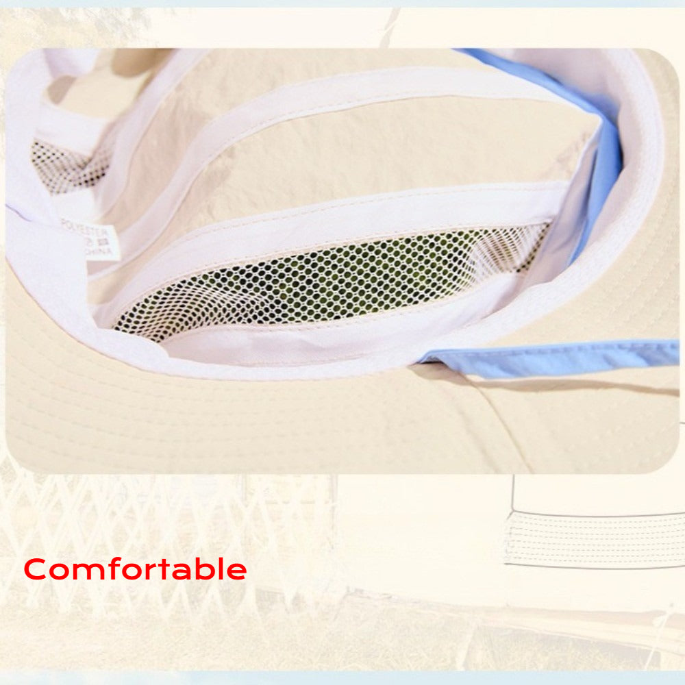 Spring Summer Quick Drying Fishing Hat, Outdoor Hiking Bucket Hat Sun Protection