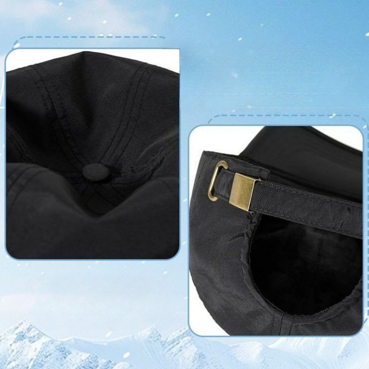 Baseball Cap with Fleece - Waterproof Warm Baseball Cap for Men Women