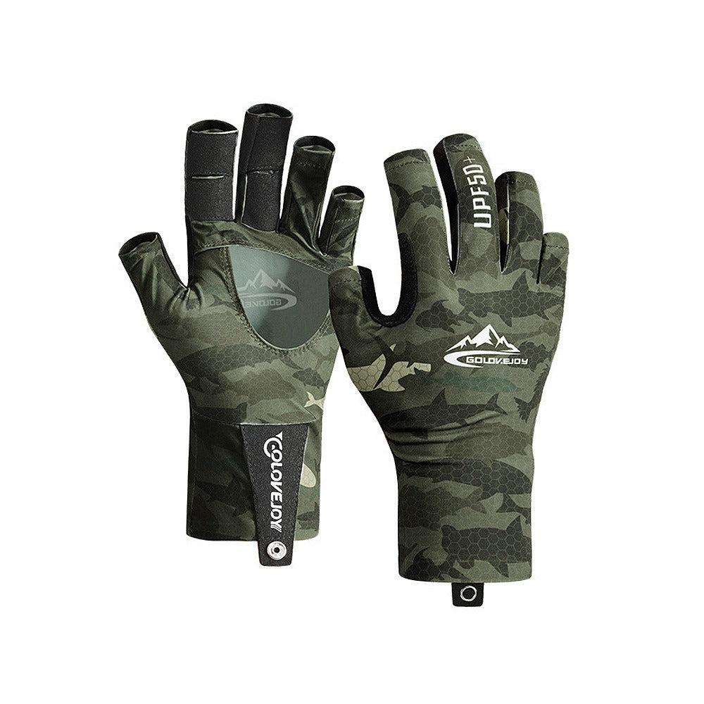 UPF50+Summer Sunscreen Fishing Gloves