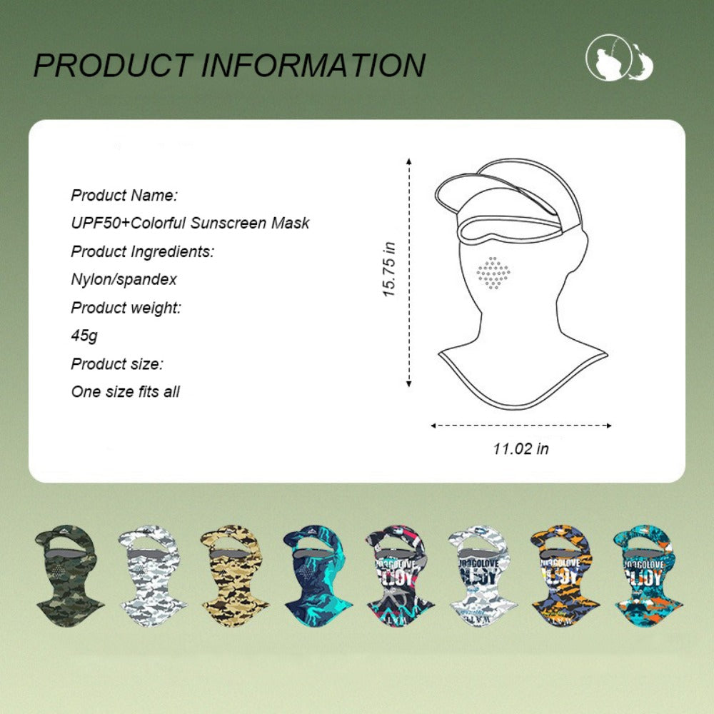 UPF50+ Colorful Sunscreen Mask