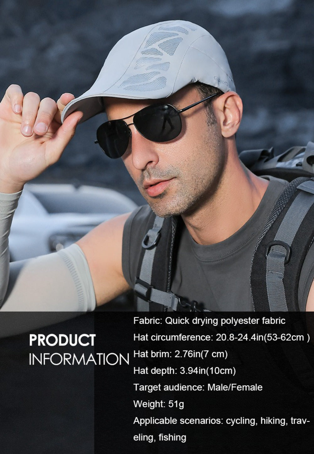 Splicing Mesh Duckbill Cap