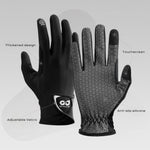 Movagear touchscreen gloves with thickened design, adjustable Velcro, and anti-slip silicone grip